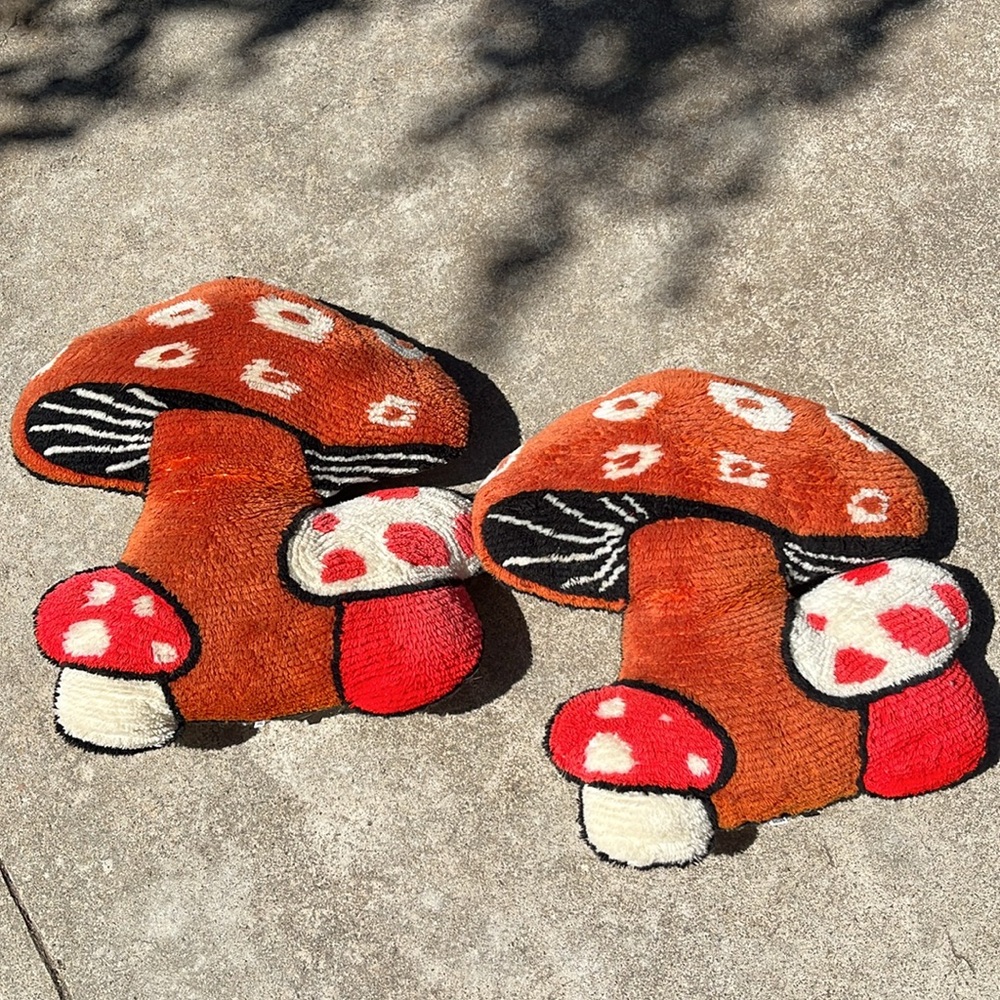 Urban outfitters pair of mushroom tuft pillows